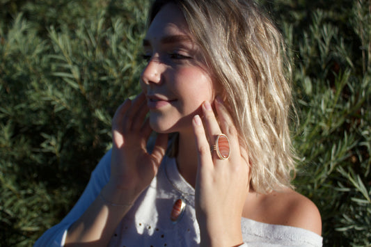 Adjustable Agate Ring