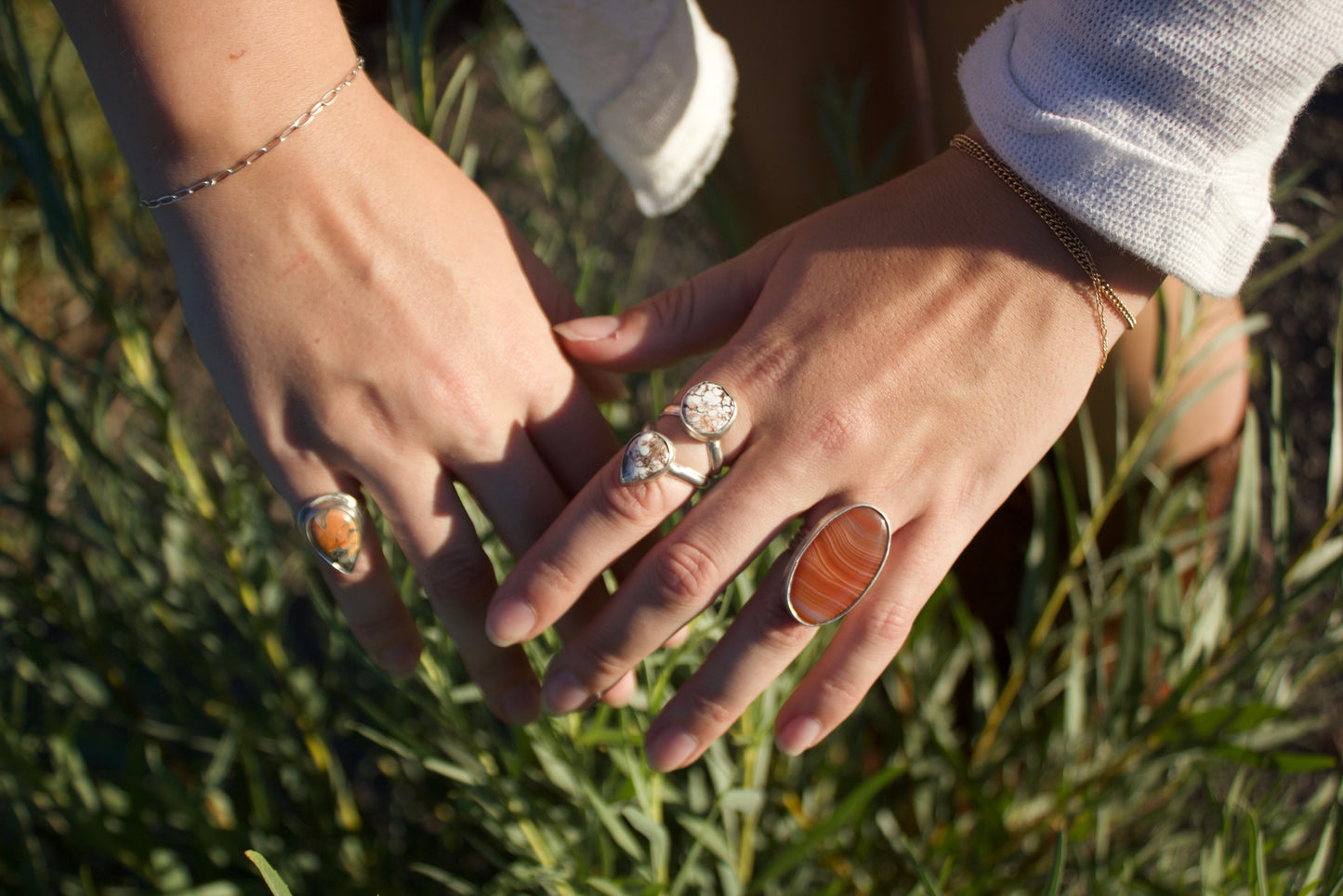 Adjustable Agate Ring