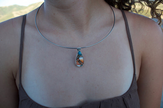 Teardrop Mohave Turquoise Pendant