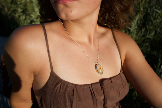 Oval Landscape Jasper