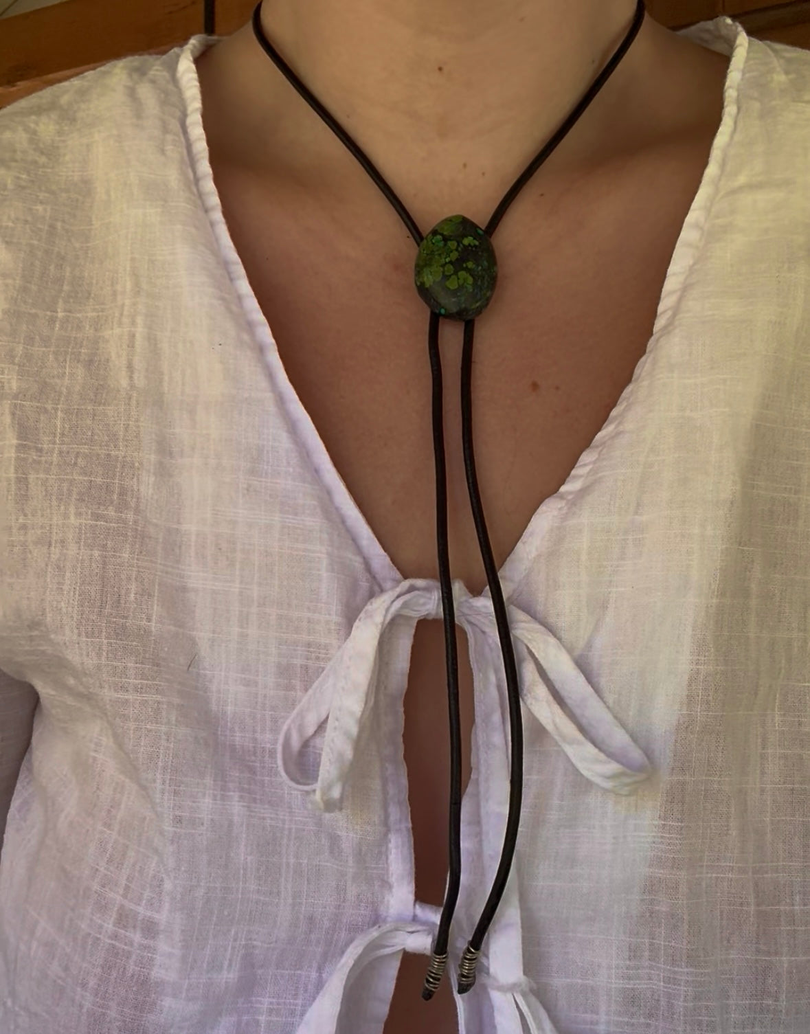 Moss Bolo Tie