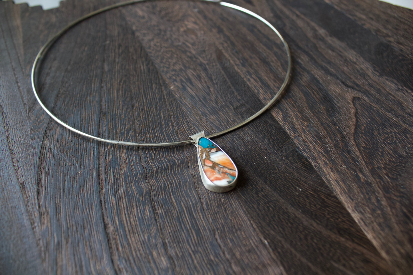 Teardrop Mohave Turquoise Pendant